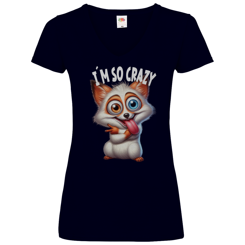 Damen Basic V-Neck T-Shirt spruch010