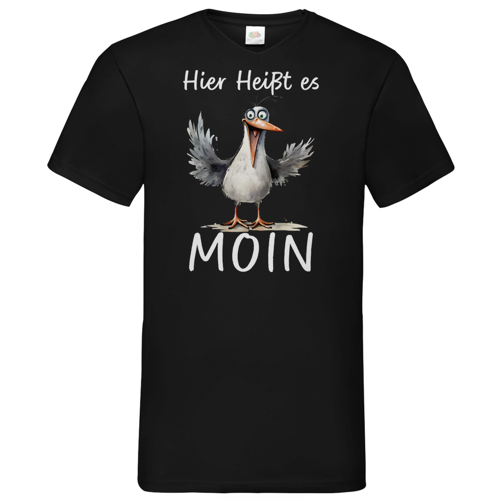Herren Basic V-Neck T-Shirt MOINMOIN-07
