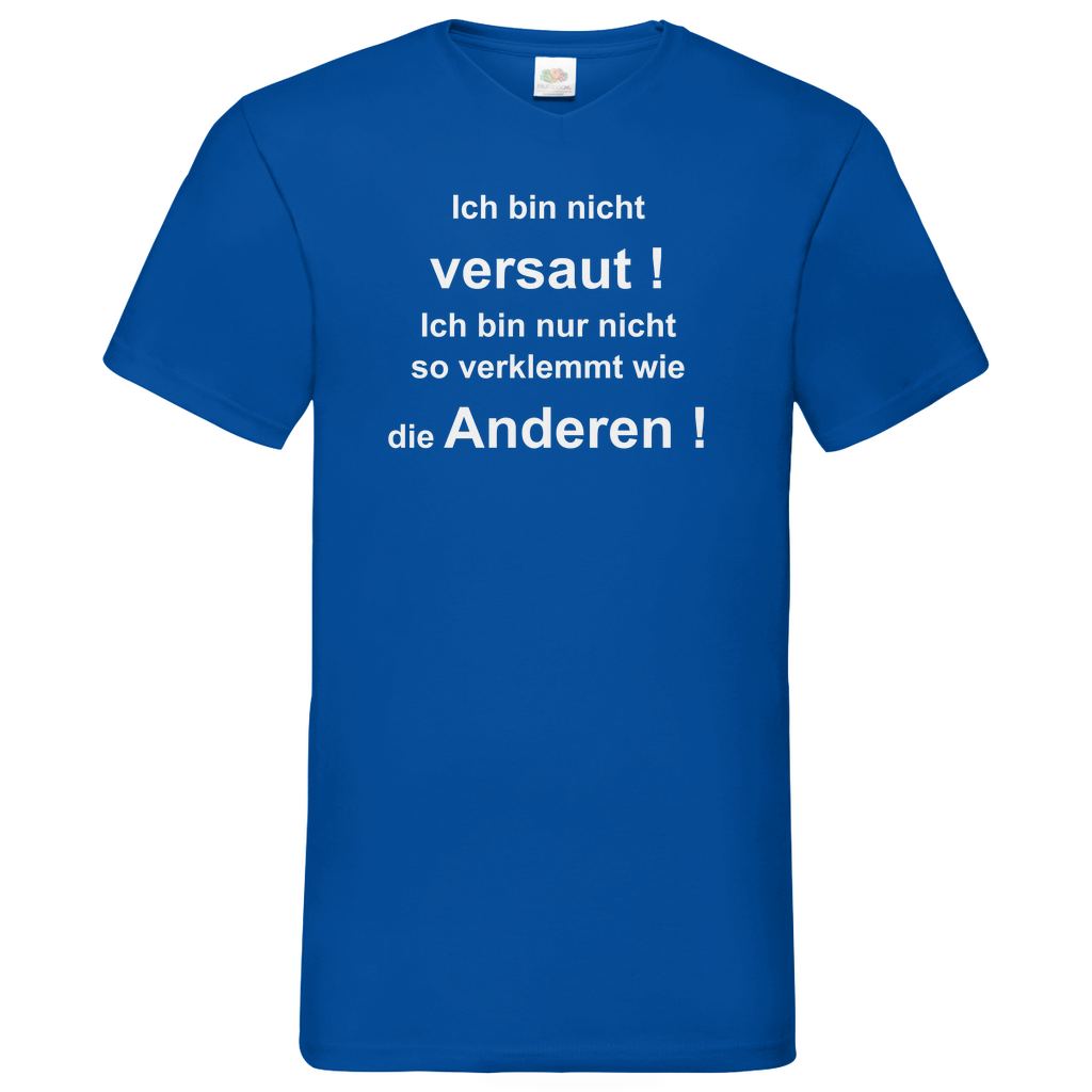 Herren Basic V-Neck T-Shirt ich bin nicht-01