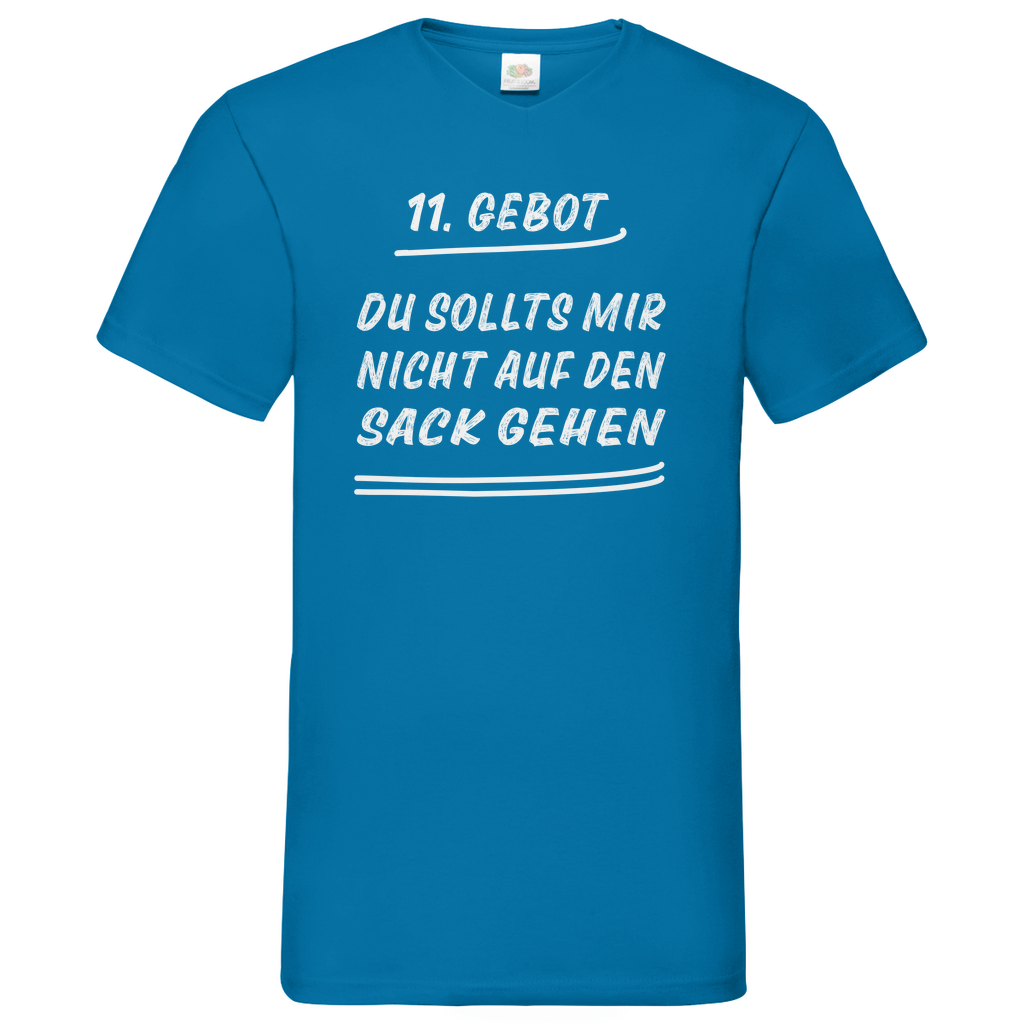 Herren Basic V-Neck T-Shirt spruch022