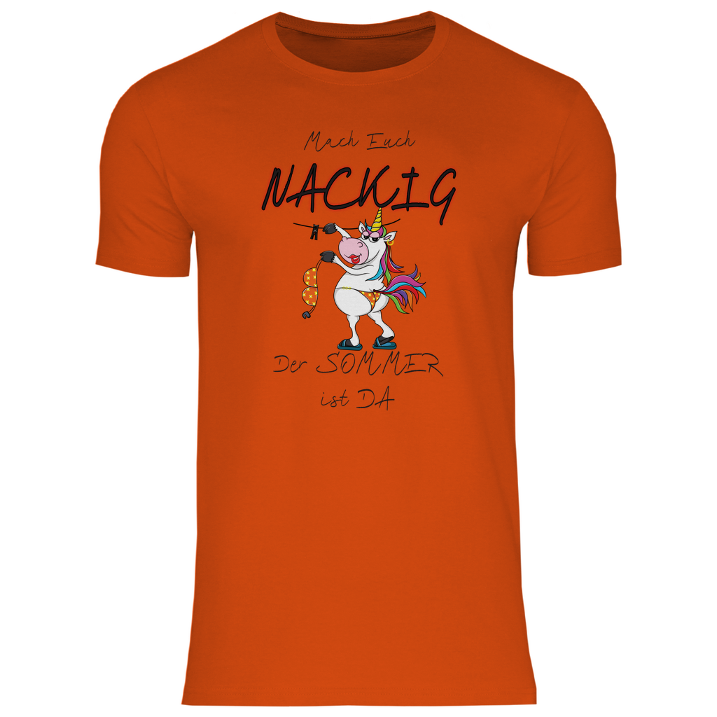 Herren T-Shirt mach euch nackig schwarz