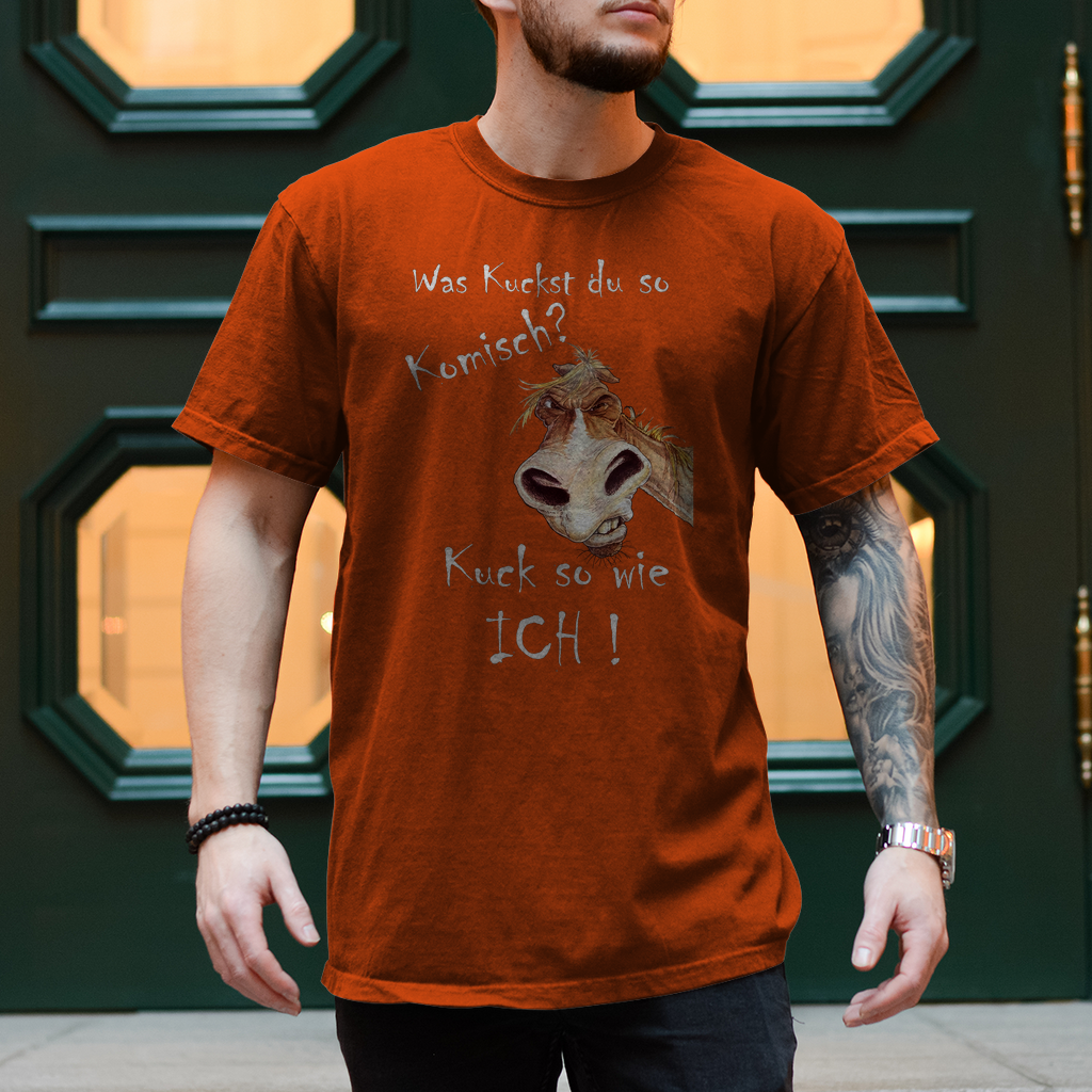 Herren T-Shirt was kuckst du ?