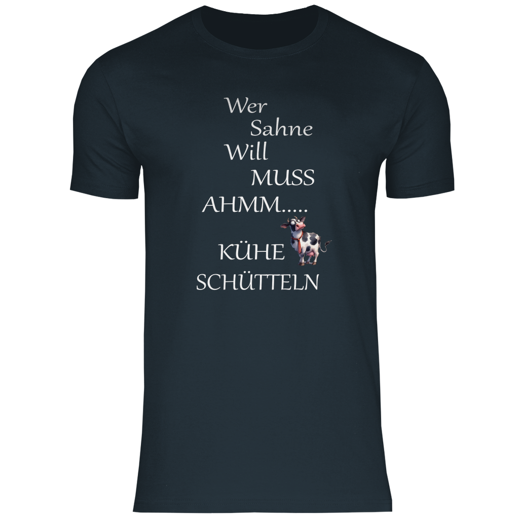 Herren T-Shirt wer sahne will-w