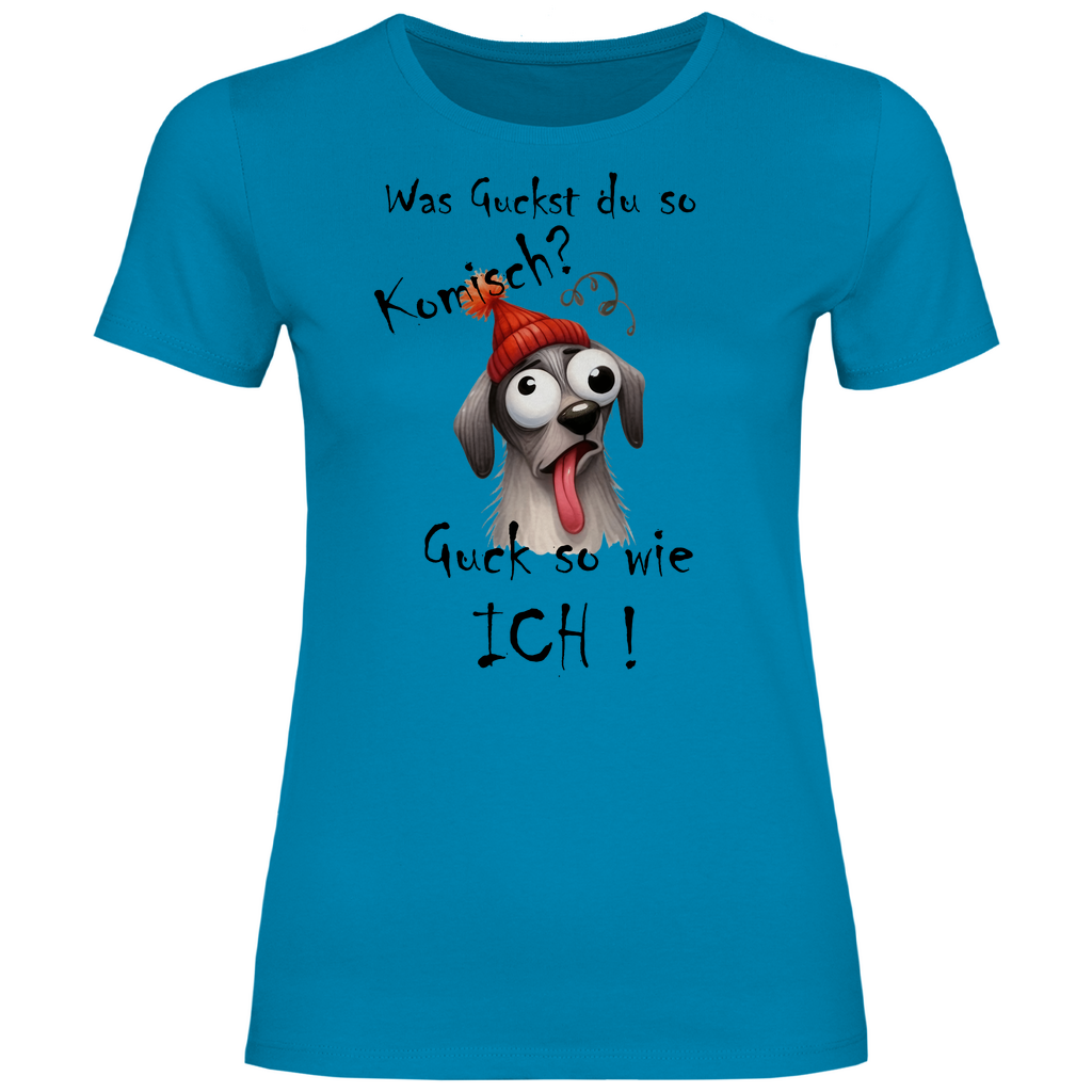 Damen T-Shirt was kuckst du ? 04S