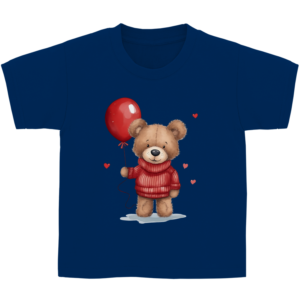 Kinder Basic T-Shirt Teddybär-01