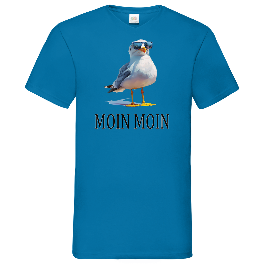 Herren Basic V-Neck T-Shirt MOINMOIN-02