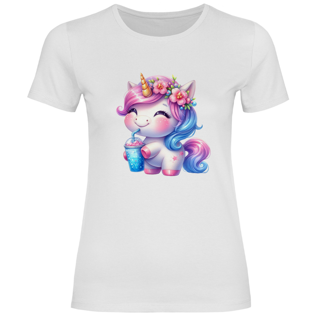 Damen T-Shirt kinder-einhorn-01