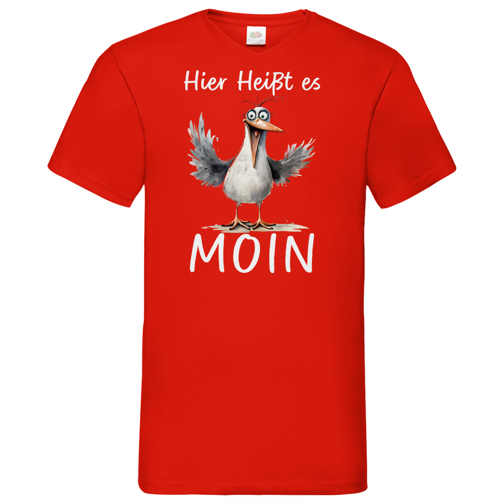 Herren Basic V-Neck T-Shirt MOINMOIN-07