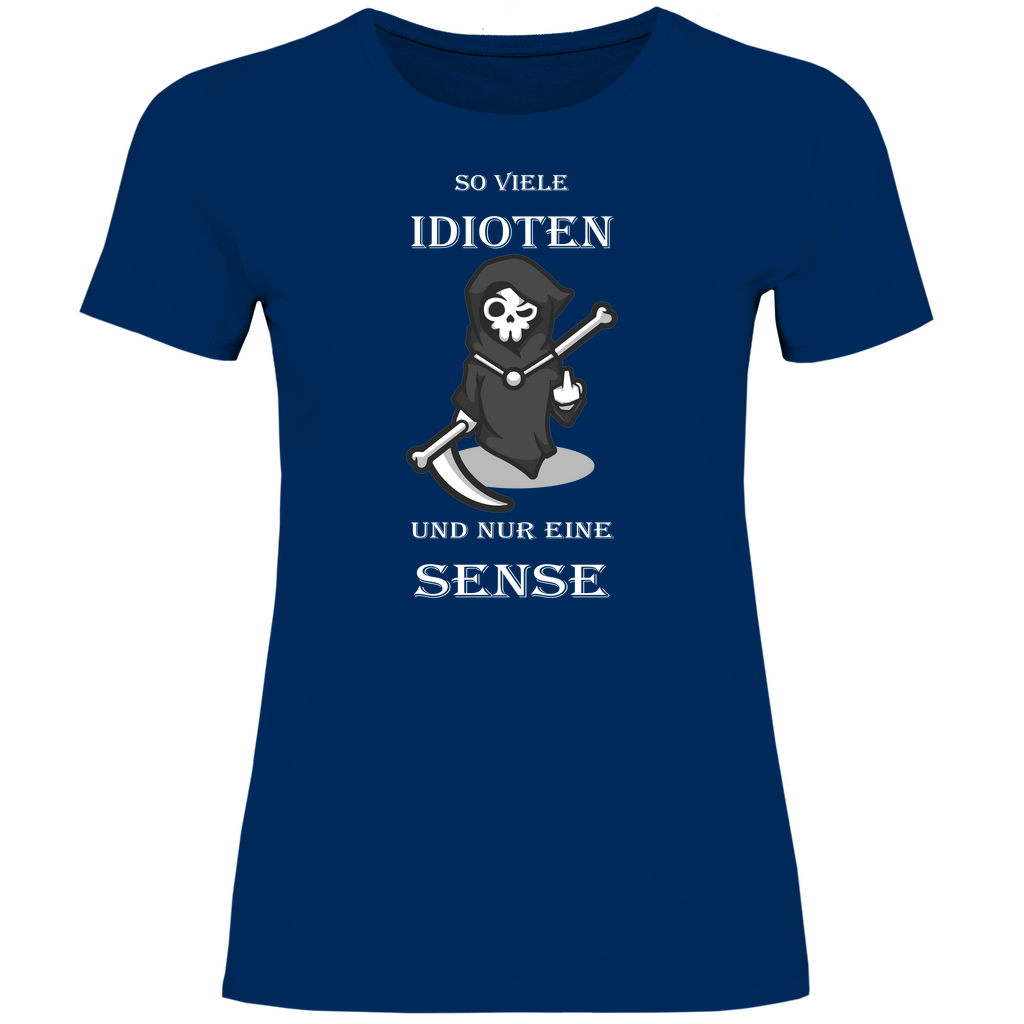 Damen T-Shirt So viele Idioten-01