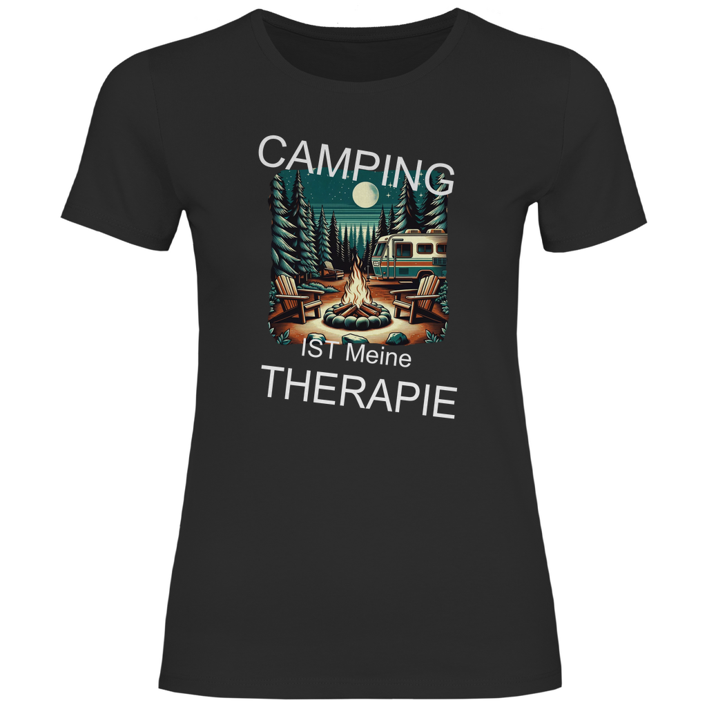 Damen T-Shirt Camping-Therapie-01
