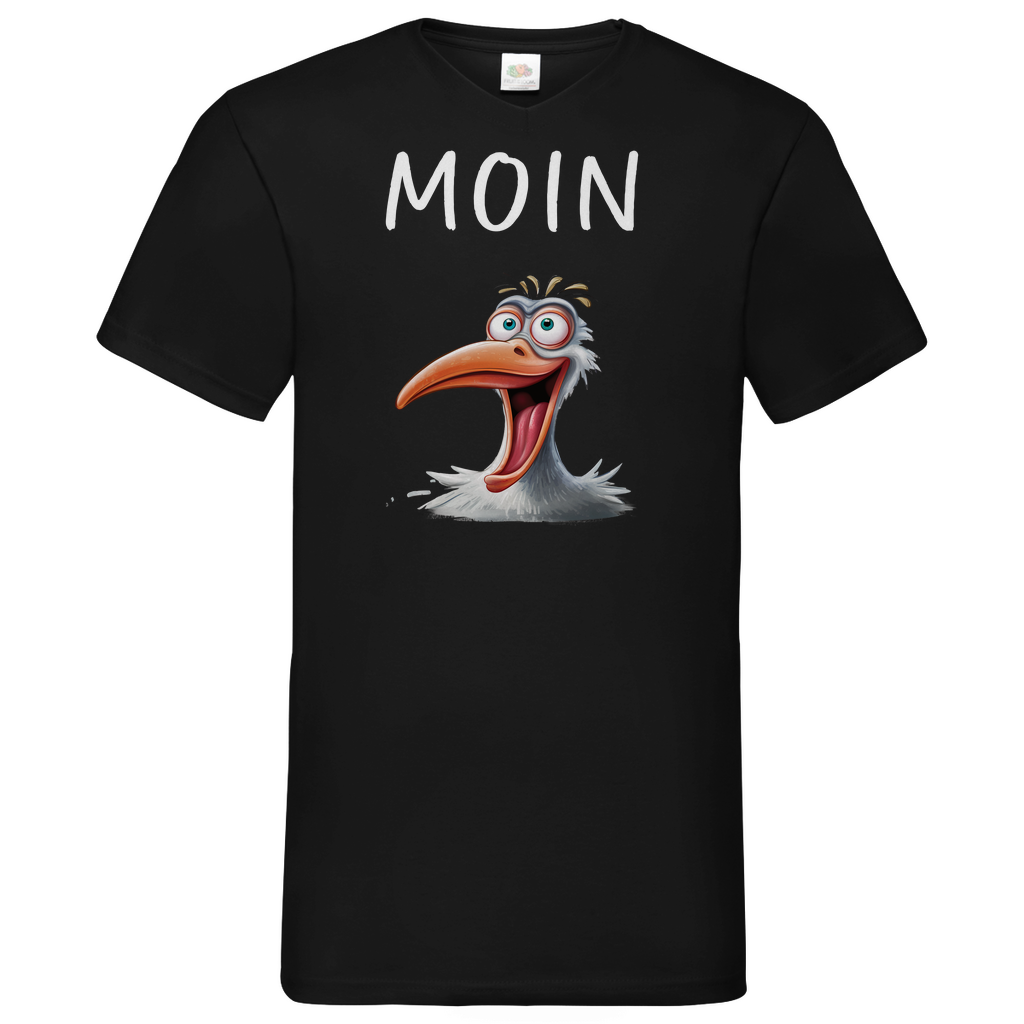 Herren Basic V-Neck T-Shirt MOINMOIN-06