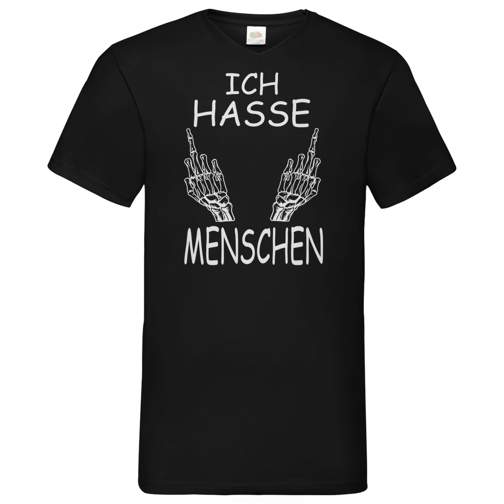 Herren Basic V-Neck T-Shirt spruch030