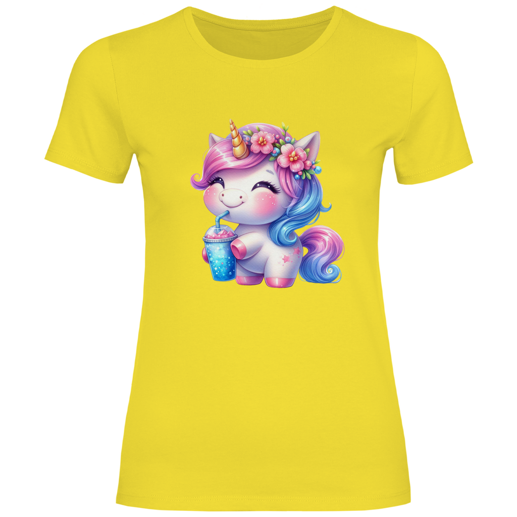Damen T-Shirt kinder-einhorn-01