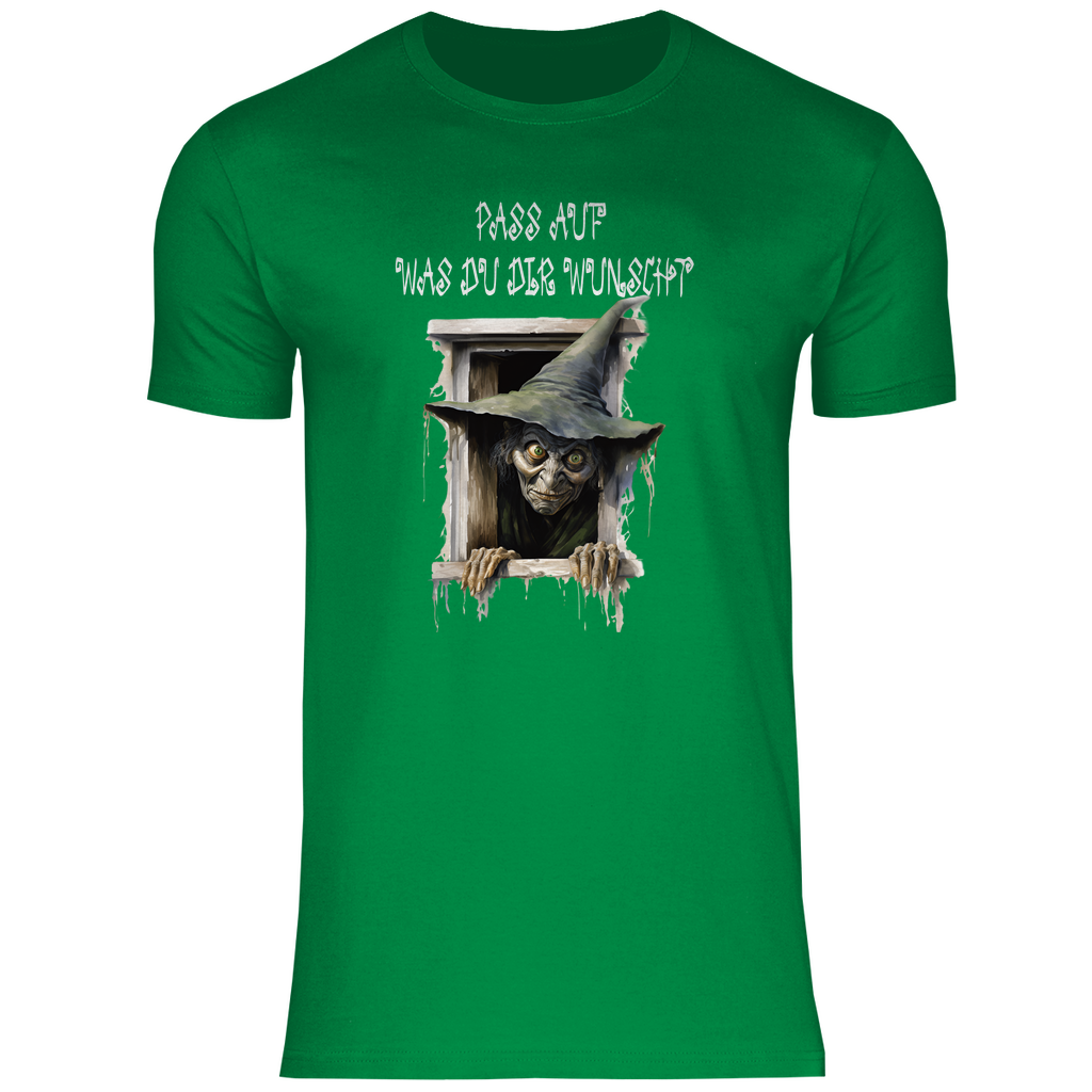 Herren T-Shirt pass auf was du dir wünscht-01