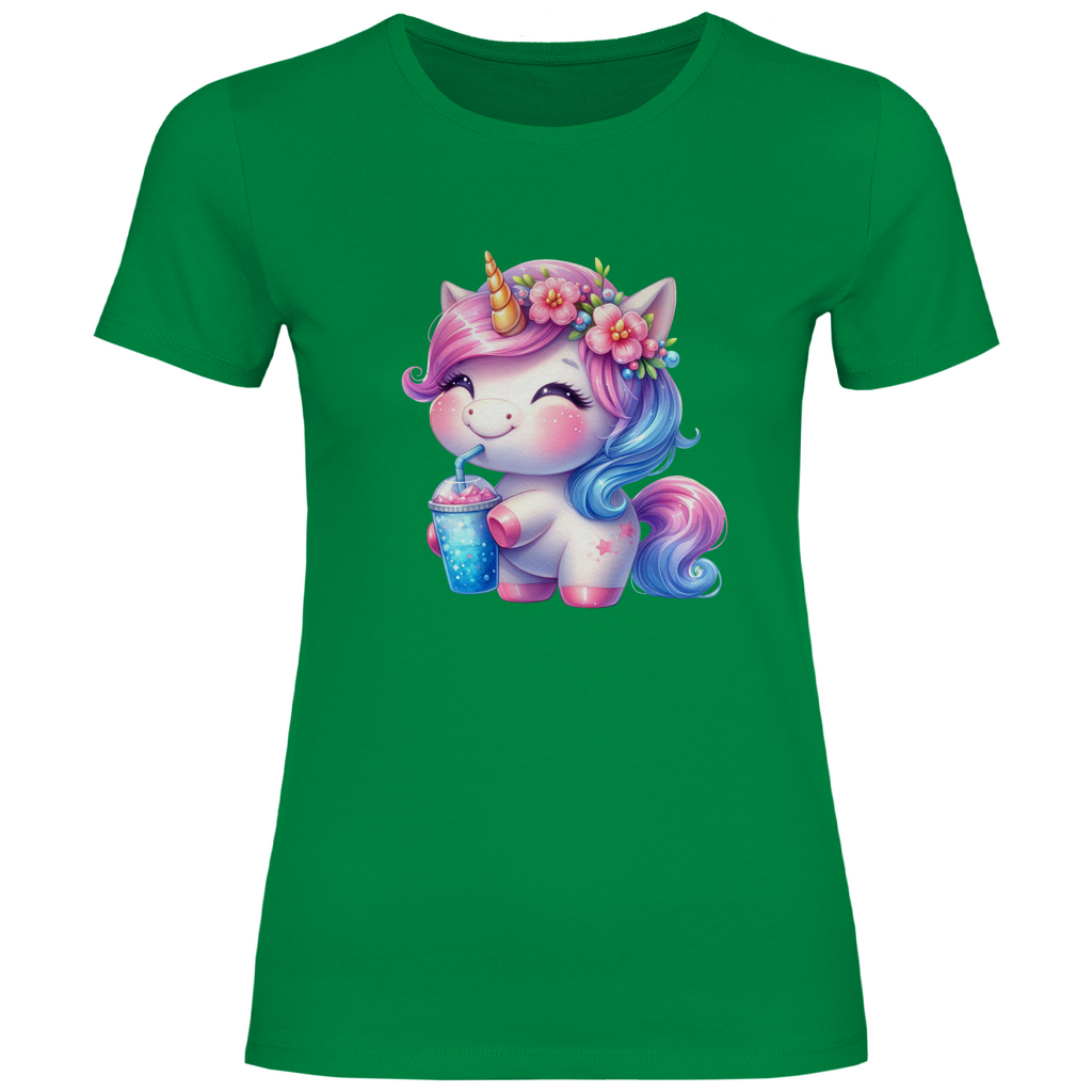 Damen T-Shirt kinder-einhorn-01