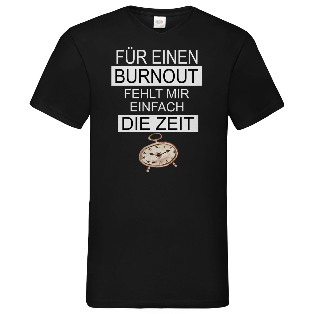 Herren Basic V-Neck T-Shirt für ein burnout-01