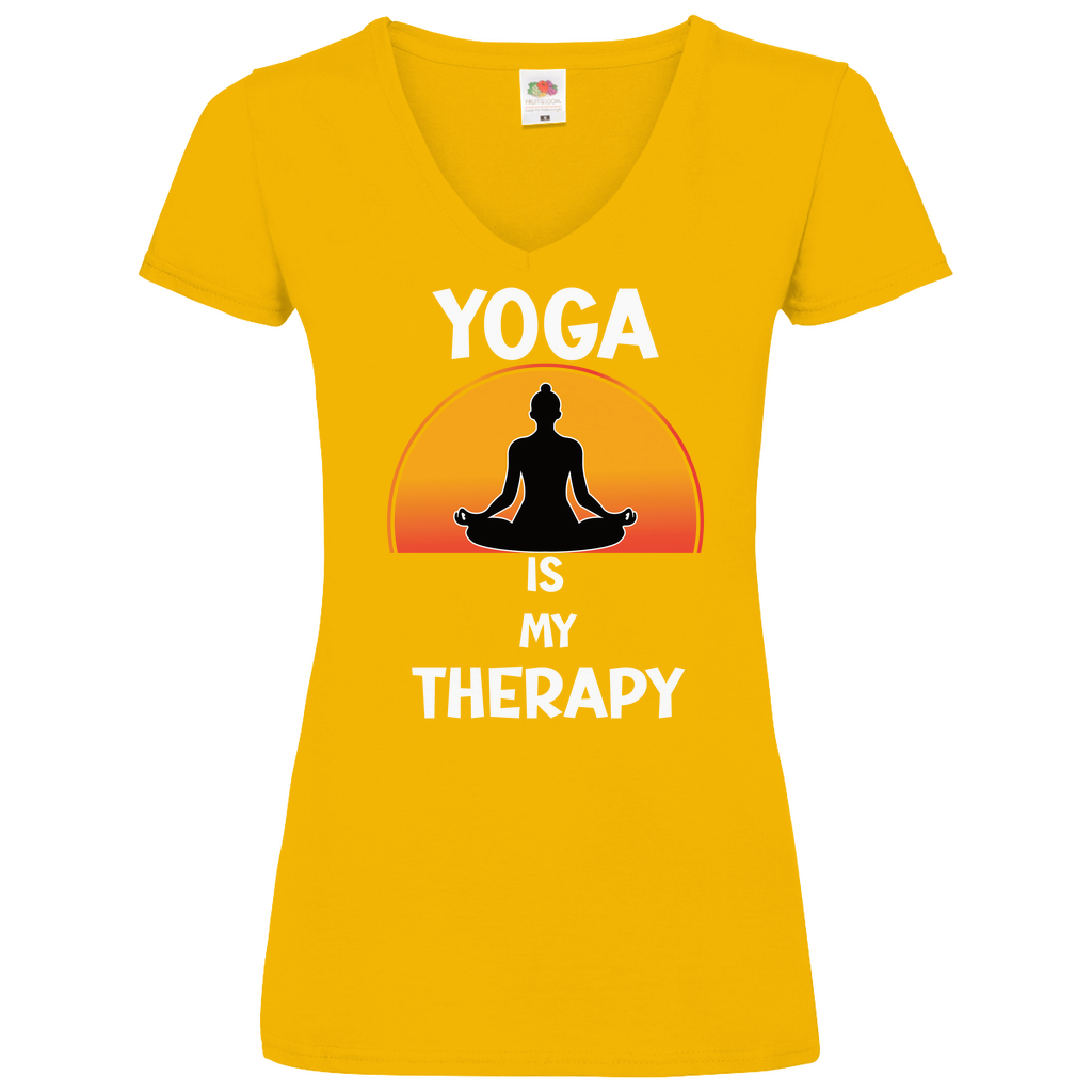 Damen Basic V-Neck T-Shirt YOGA-002
