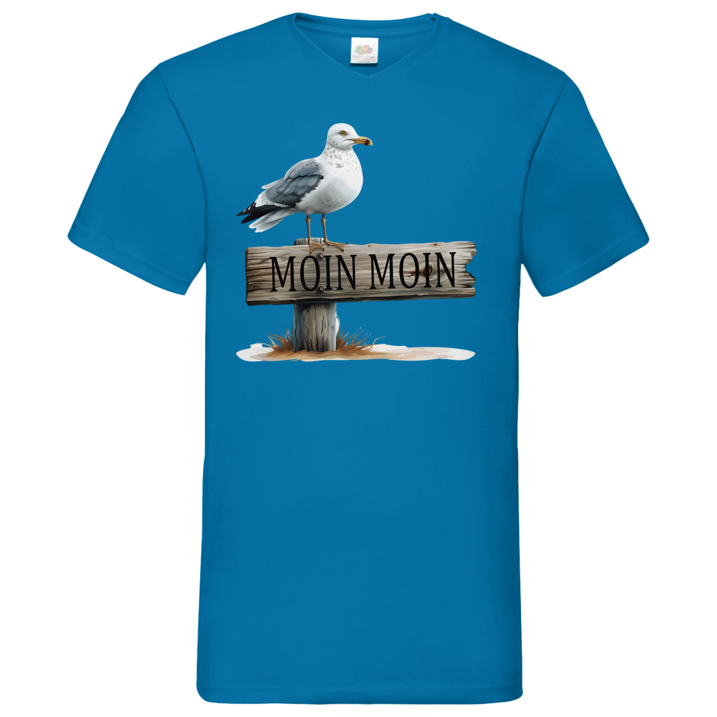 Herren Basic V-Neck T-Shirt MOINMOIN-04
