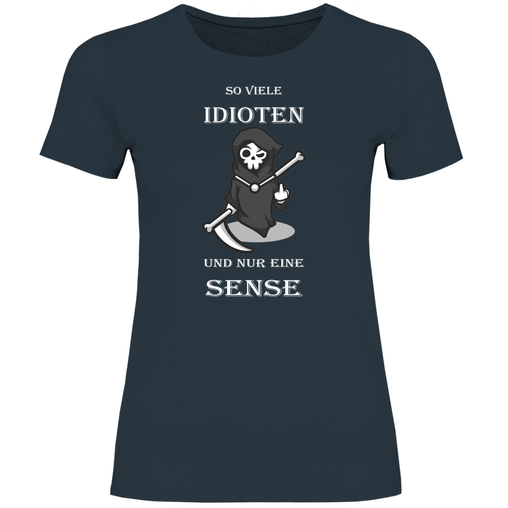 Damen T-Shirt So viele Idioten-01