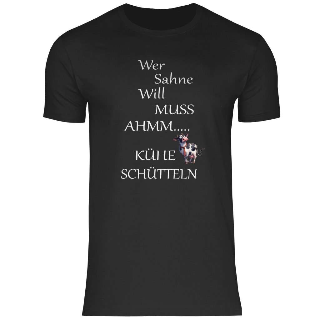 Herren T-Shirt wer sahne will-w