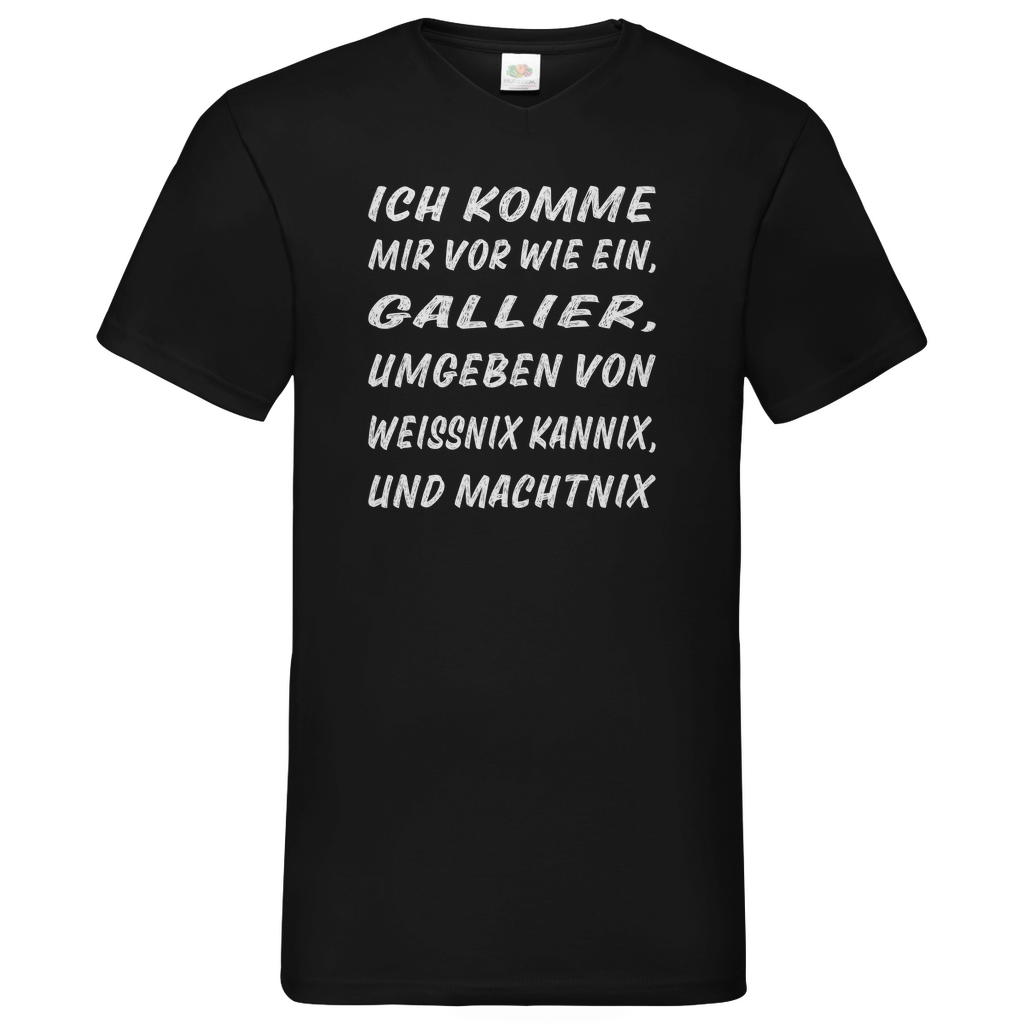 Herren Basic V-Neck T-Shirt spruch021