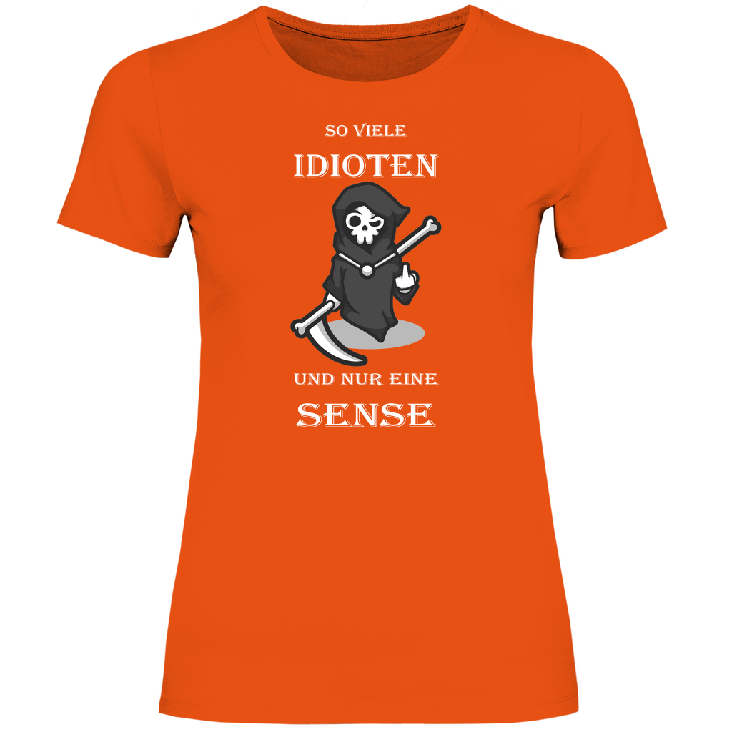 Damen T-Shirt So viele Idioten-01