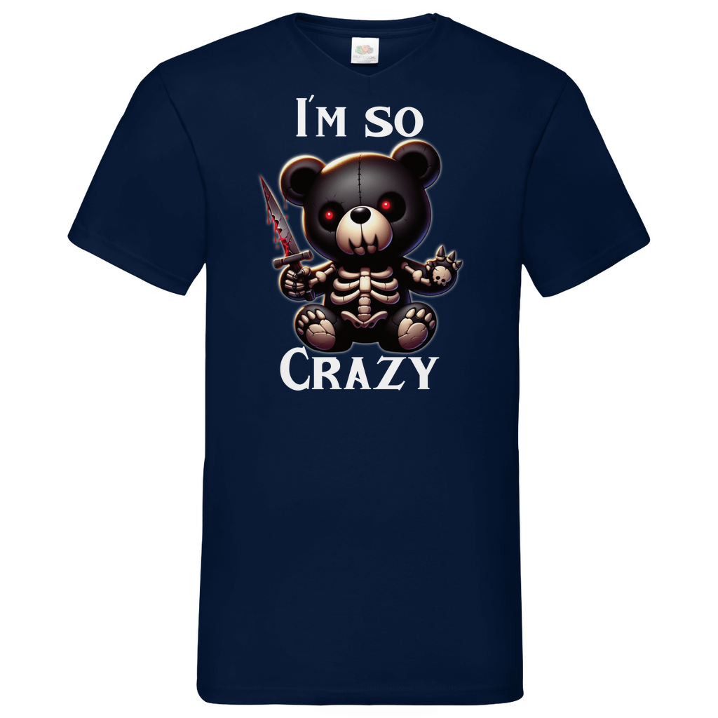 Herren Basic V-Neck T-Shirt crazy-001