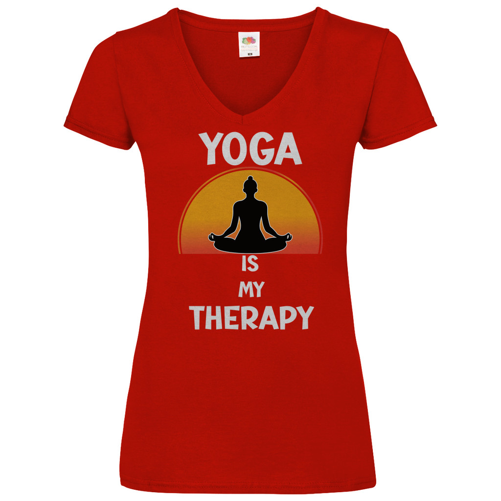 Damen Basic V-Neck T-Shirt YOGA-002