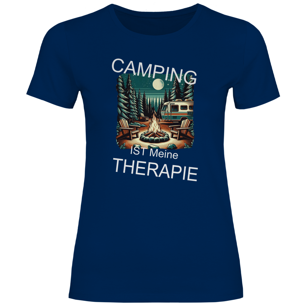 Damen T-Shirt Camping-Therapie-01