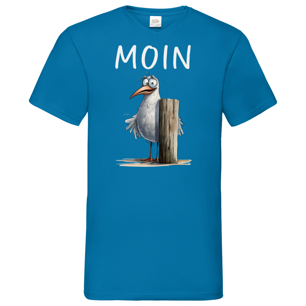 Herren Basic V-Neck T-Shirt MOINMOIN-05