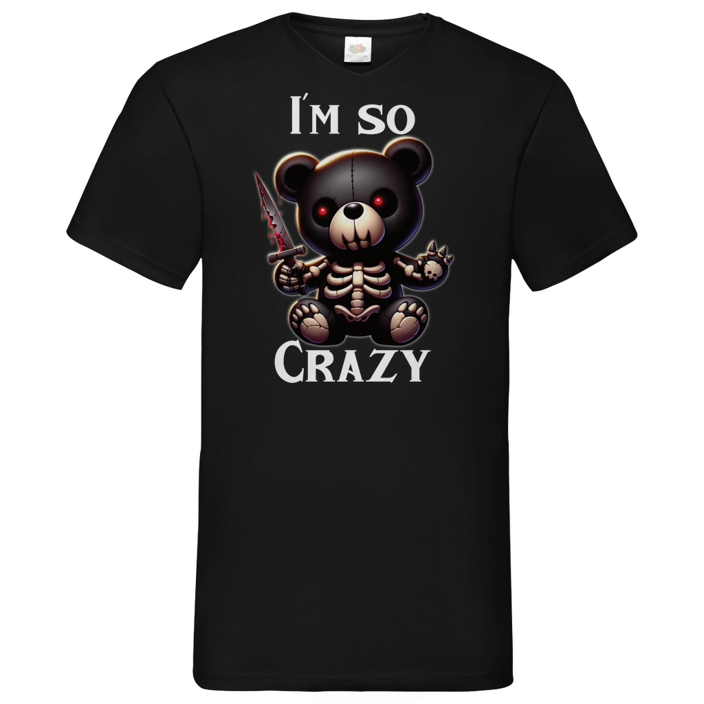 Herren Basic V-Neck T-Shirt crazy-001