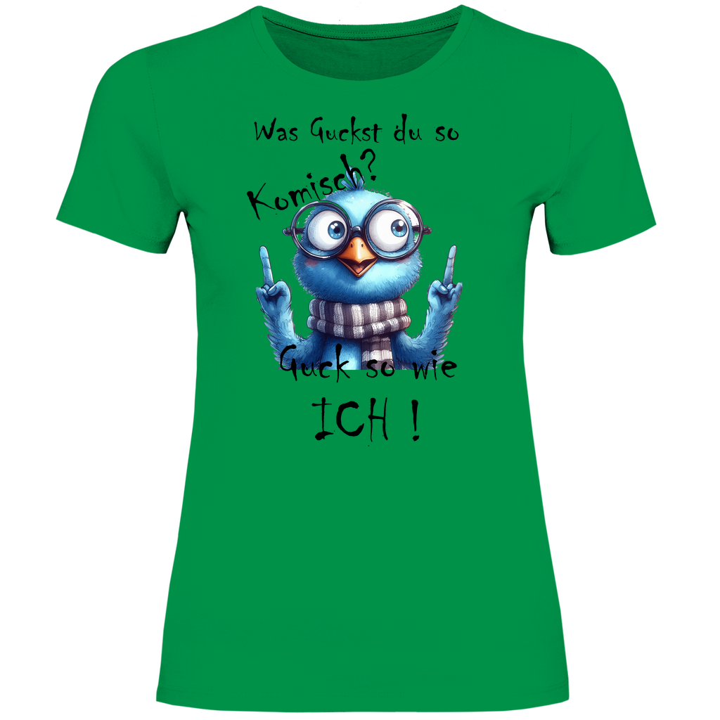 Damen T-Shirt was kuckst du ? 02S
