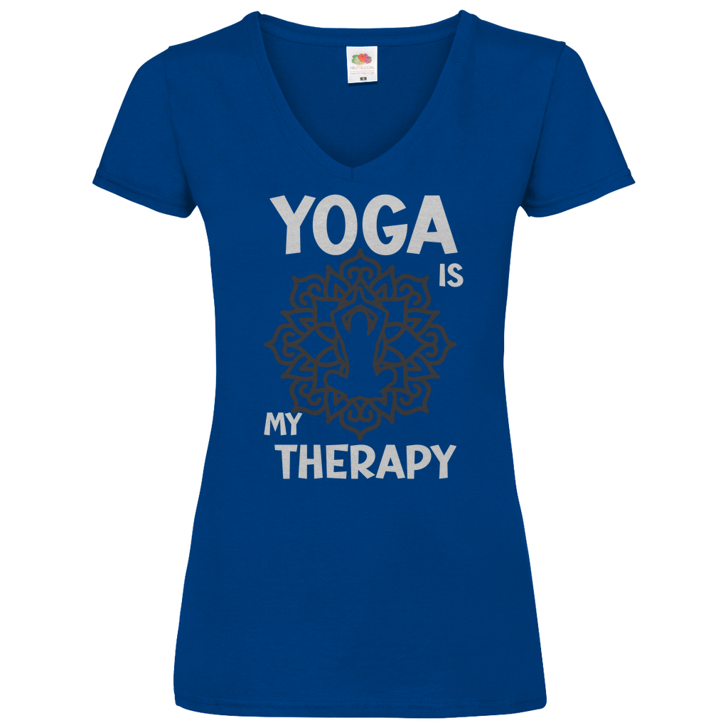Damen Basic V-Neck T-Shirt YOGA-004
