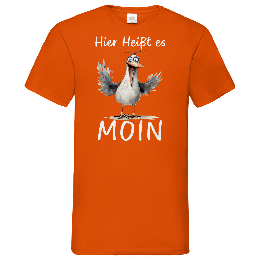 Herren Basic V-Neck T-Shirt MOINMOIN-07