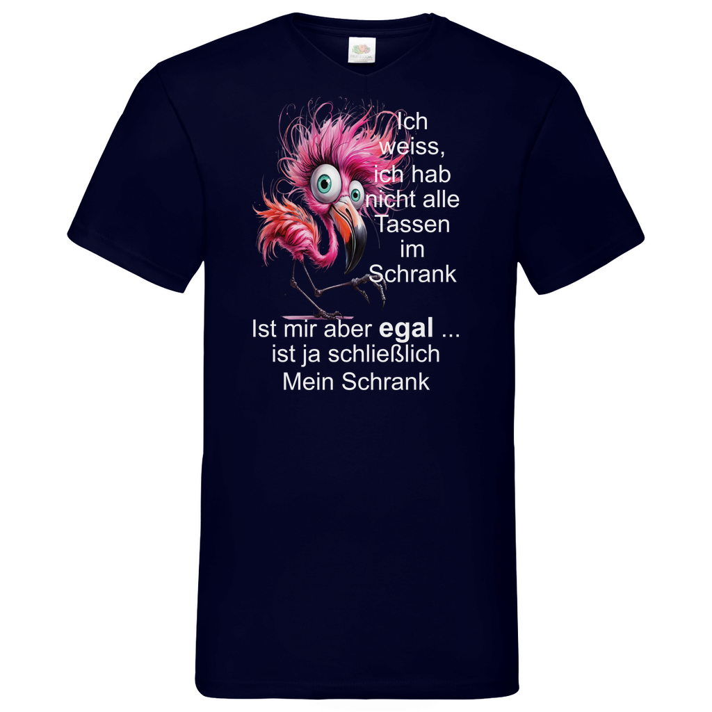 Herren Basic V-Neck T-Shirt Spruch0002