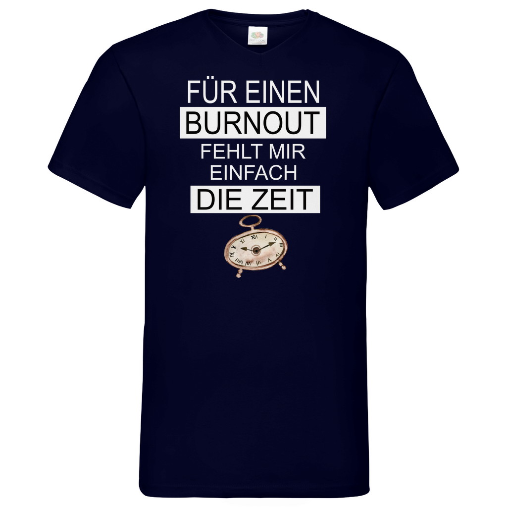 Herren Basic V-Neck T-Shirt für ein burnout-01
