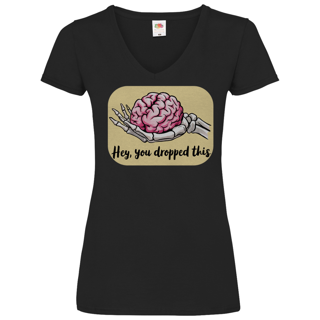 Damen Basic V-Neck T-Shirt spruch020
