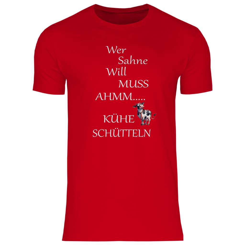 Herren T-Shirt wer sahne will-w