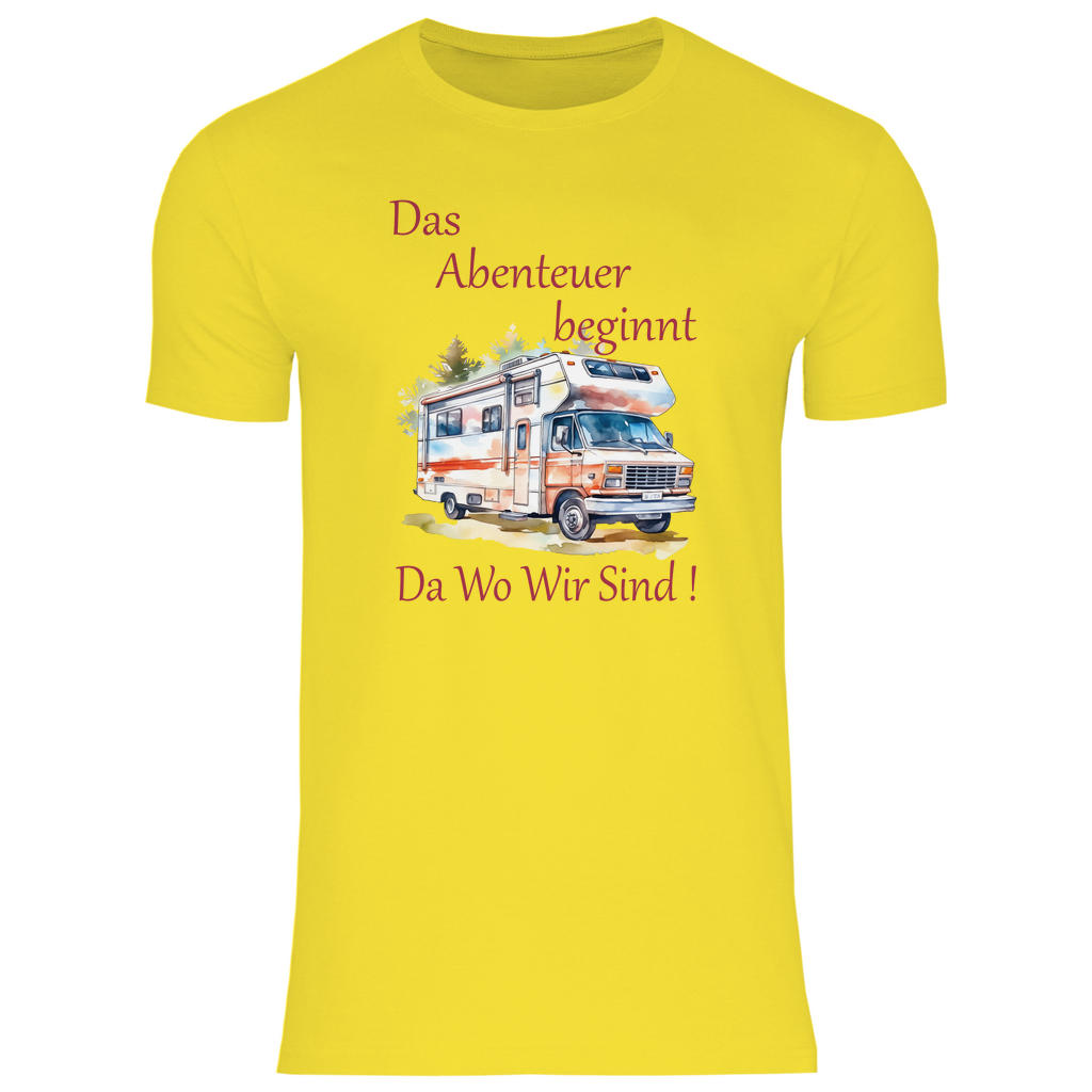 Herren T-Shirt Camping Das Abenteuer beginnt-01