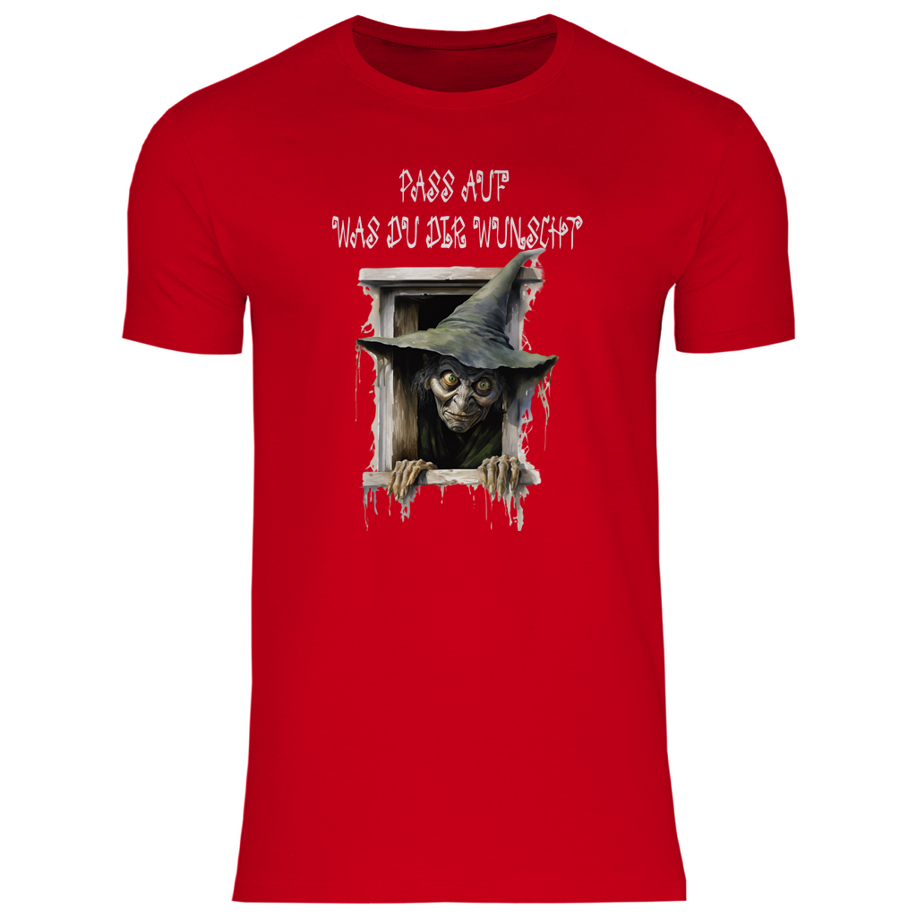Herren T-Shirt pass auf was du dir wünscht-01