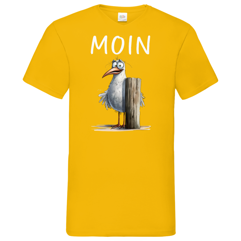 Herren Basic V-Neck T-Shirt MOINMOIN-05