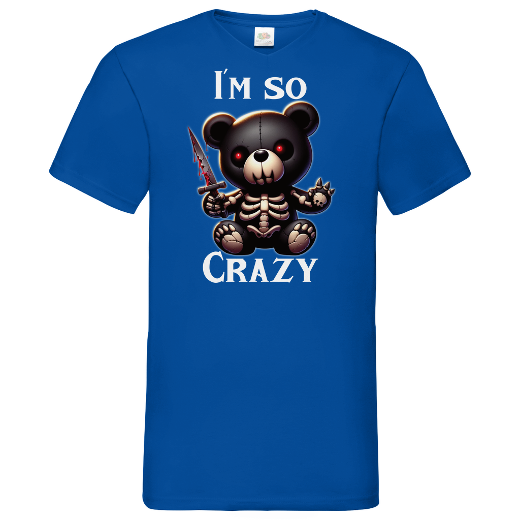 Herren Basic V-Neck T-Shirt crazy-001