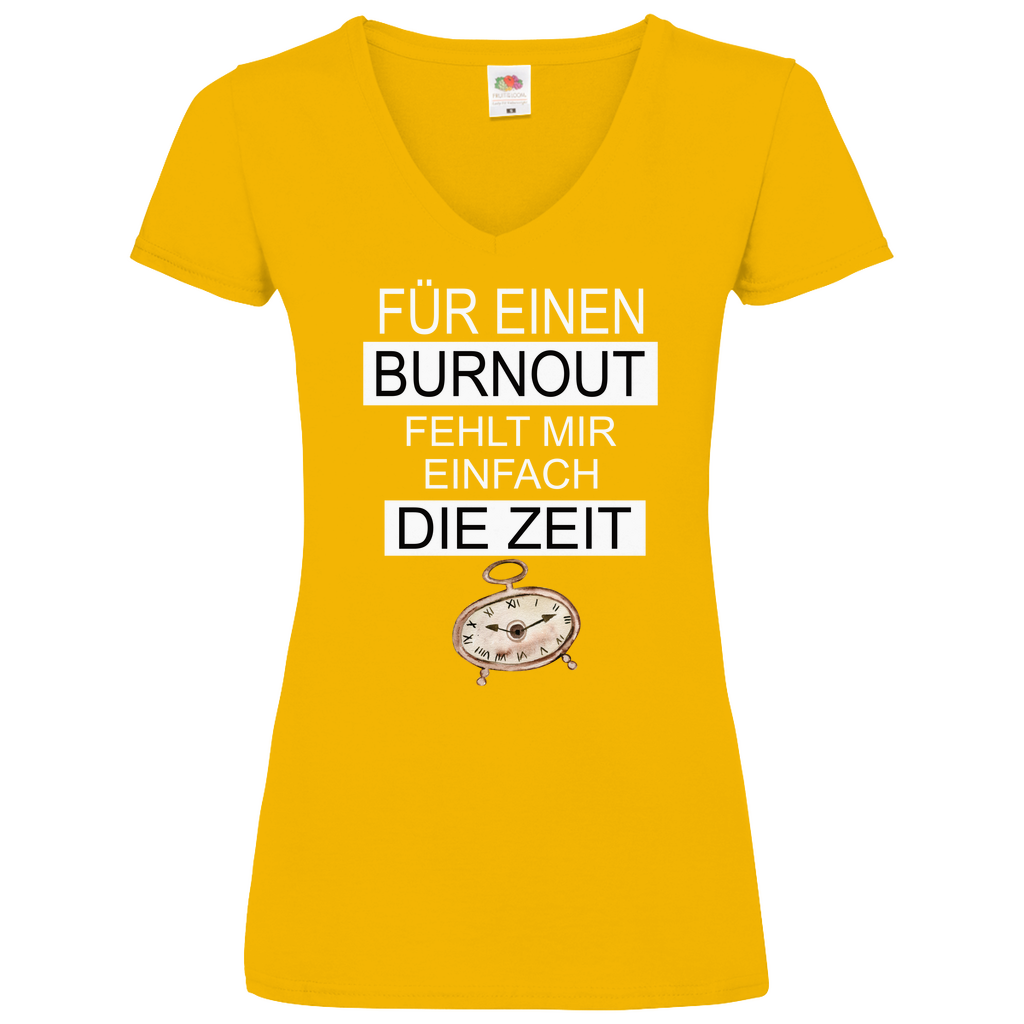 Damen Basic V-Neck T-Shirt für ein burnout-01