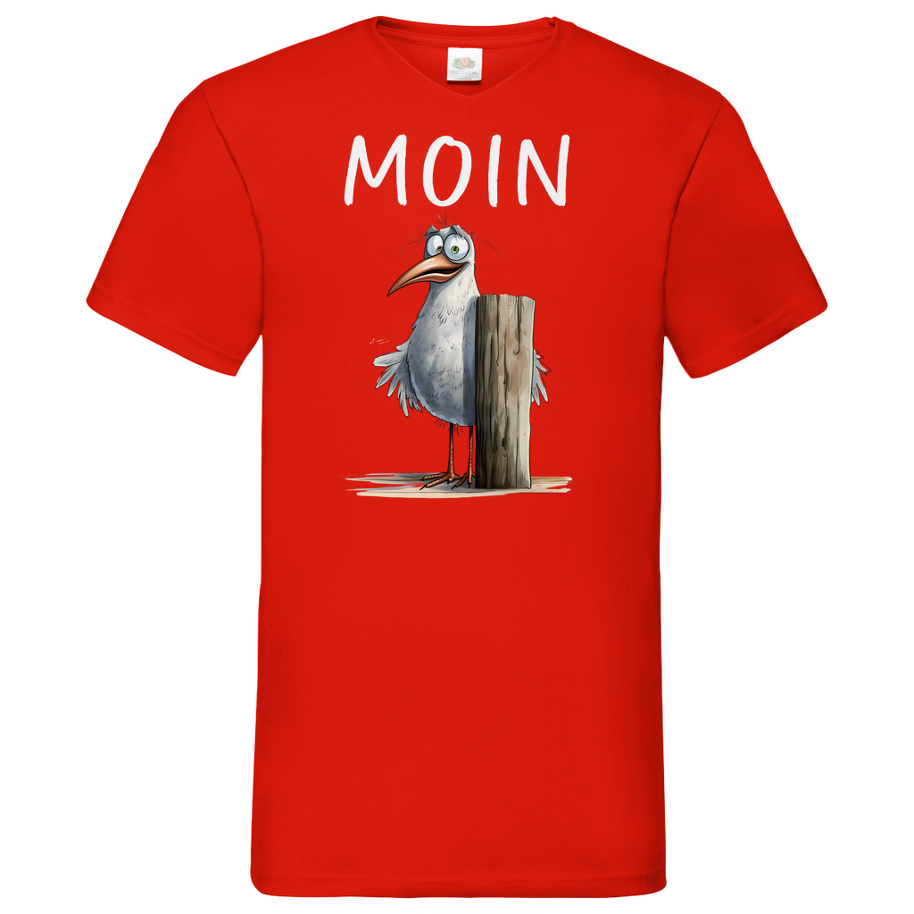 Herren Basic V-Neck T-Shirt MOINMOIN-05
