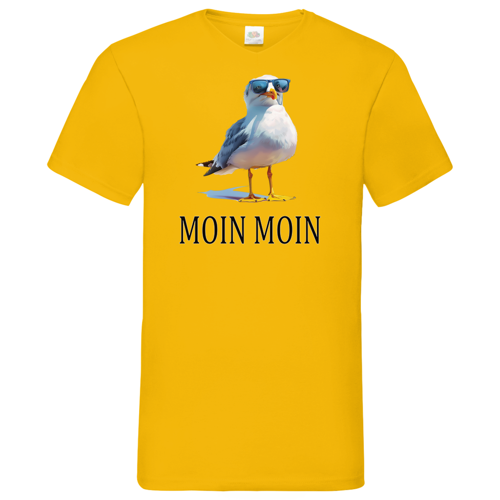 Herren Basic V-Neck T-Shirt MOINMOIN-02
