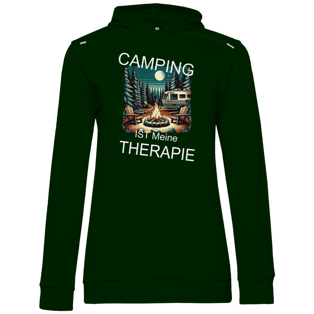 Damen Promo Hoodie Camping-Therapie-01