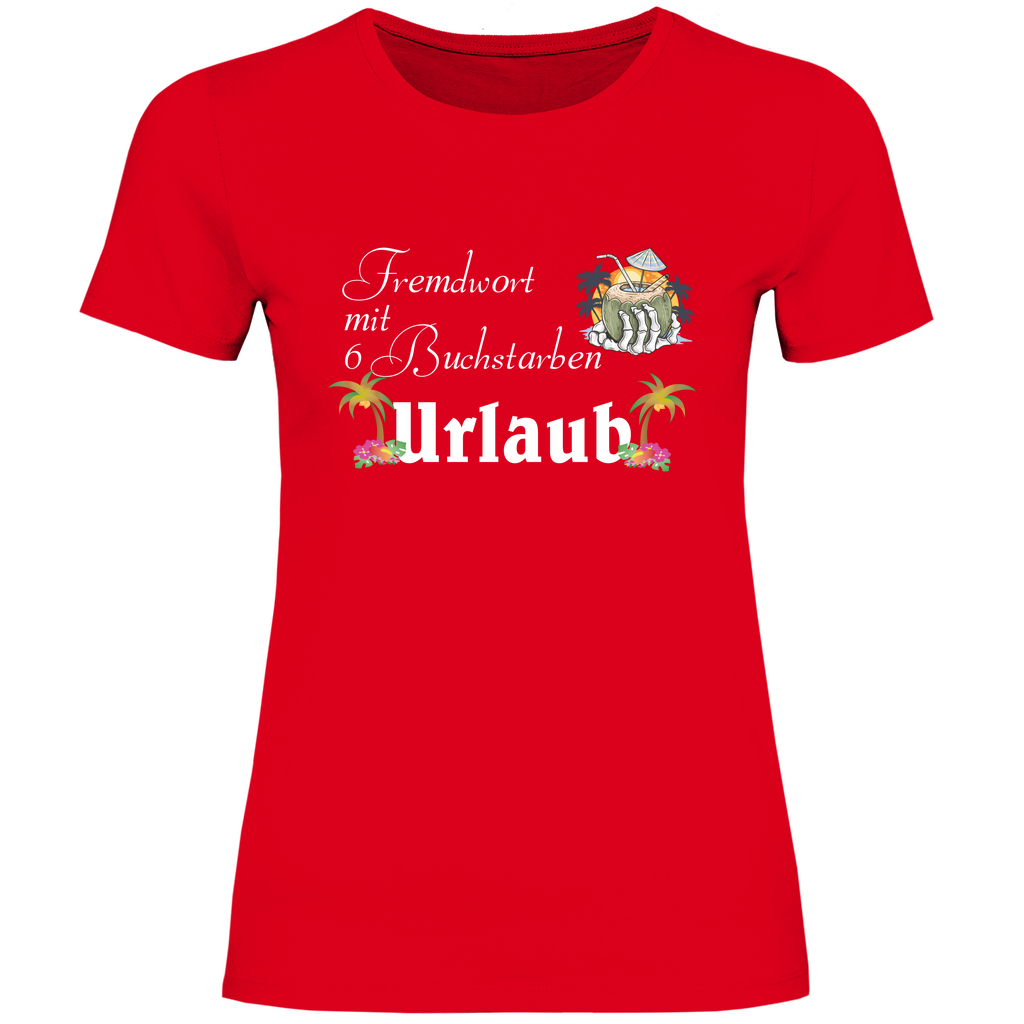 Damen T-Shirt Urlaub