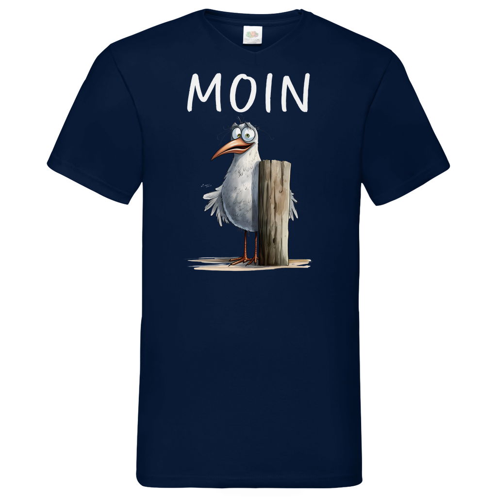 Herren Basic V-Neck T-Shirt MOINMOIN-05