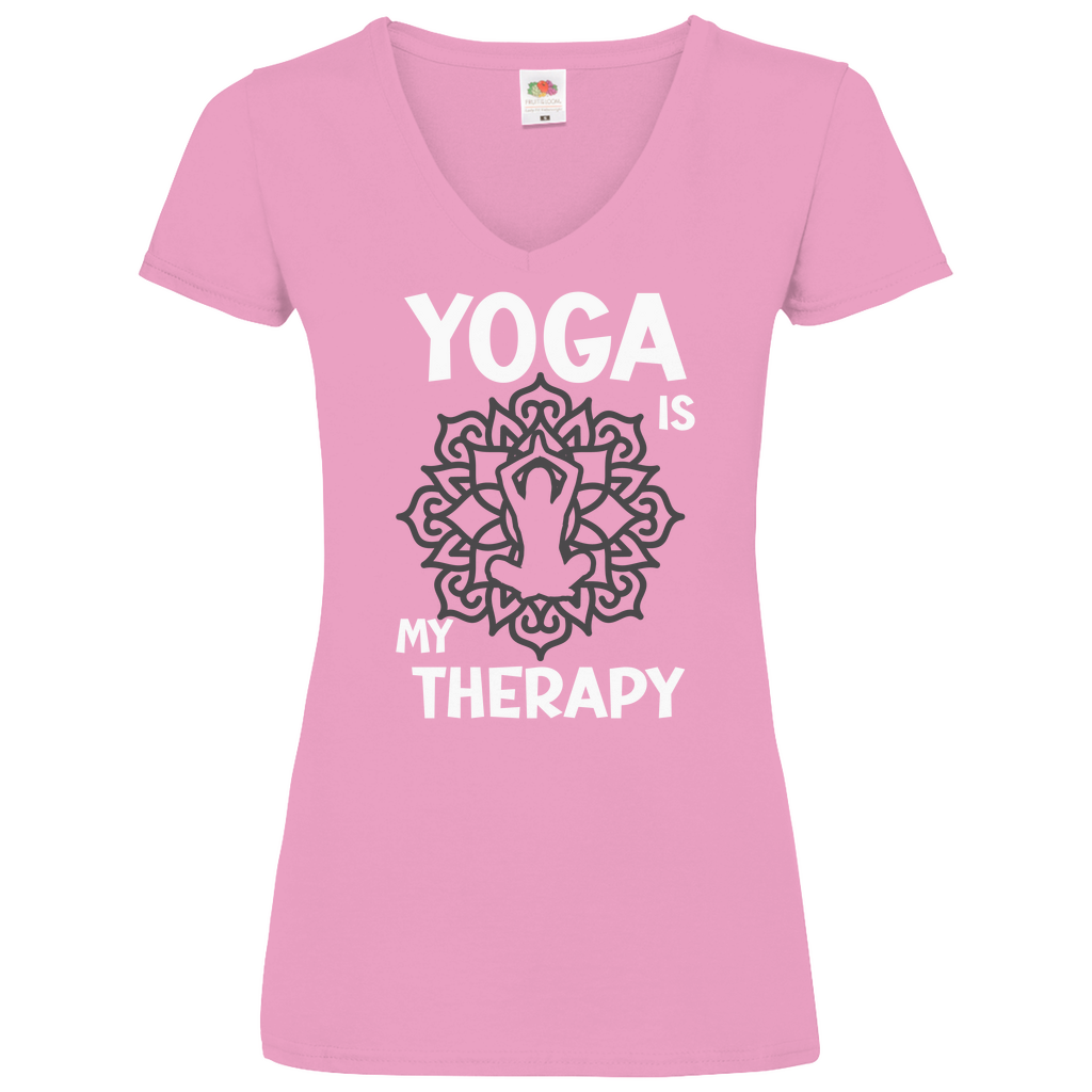 Damen Basic V-Neck T-Shirt YOGA-004