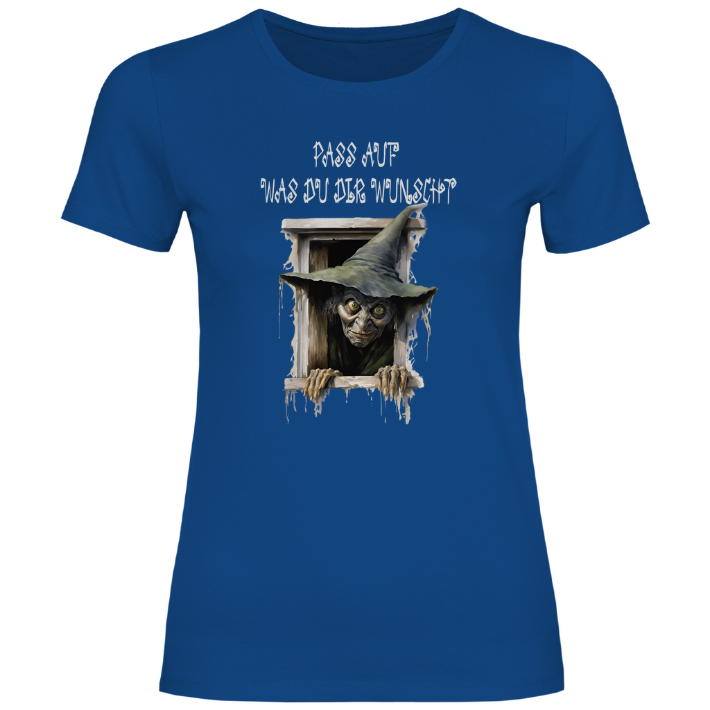 Damen T-Shirt pass auf was du dir wünscht-01